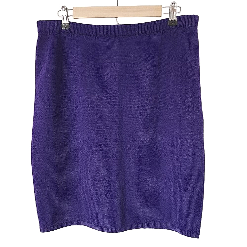 St. John Purple Pencil Skirt